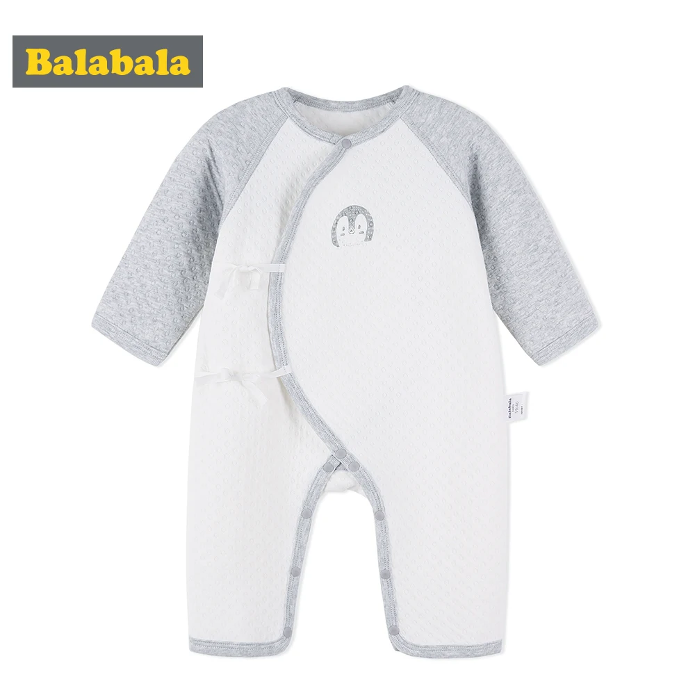 Baby Boy Underwear Autumn Winter Newborn Jumpsuit Warm Windproof Cotton Rompers Comfortable Soft Breathable Clothing With F |