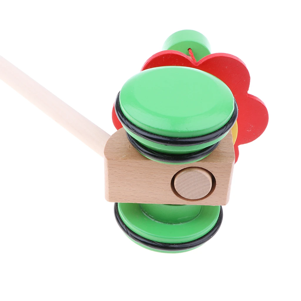 Wooden Push & Pull Dancing Butterfly Toddler Walking Toy Developmental Baby Toy
