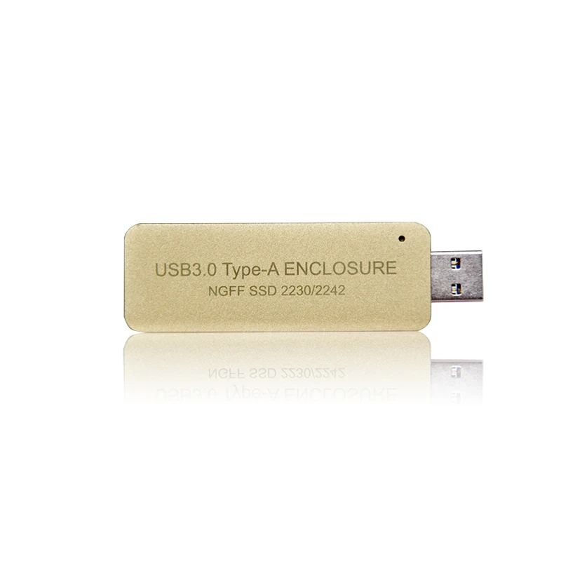 WBTUO LM 741U USB3.0 TYPE A на SSD Корпус чехол без кабеля для NGFF B key SATA протокол 2230 или 2242 M.2