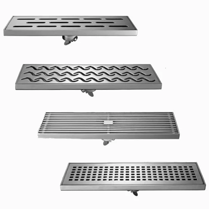 30*10cm High Flow Stainless Steel Linear Long Shower Grate Channel Tile