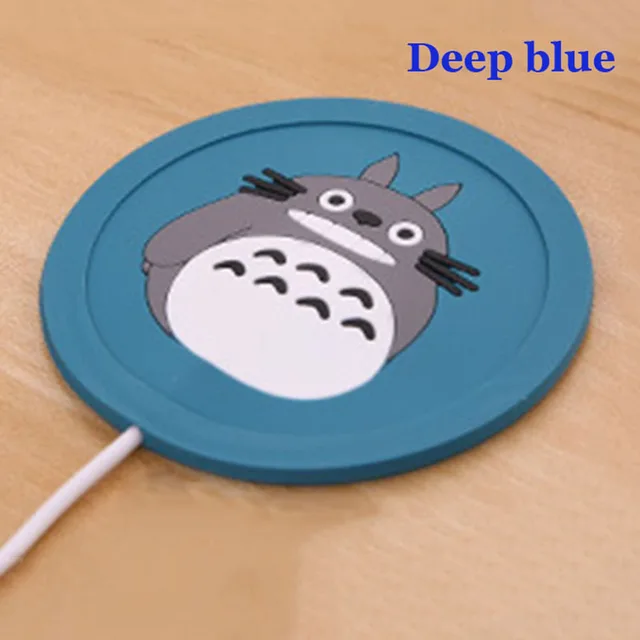 USB Warmer Gadget Cartoon Silicone thin Cup-Pad Coffee Tea Drink usb Heater Tray Mug Pad nice Gift 3