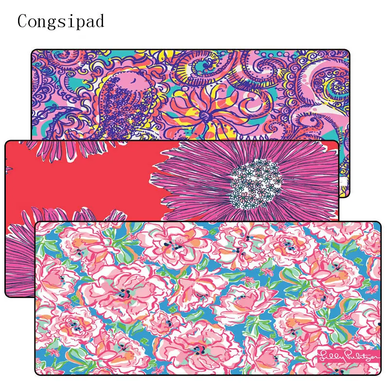  Congsipad Flower 900*400*2mm Gaming Large Mouse Pad Locking Edge Speed Mousepad Mat Mouse Mice Pad 