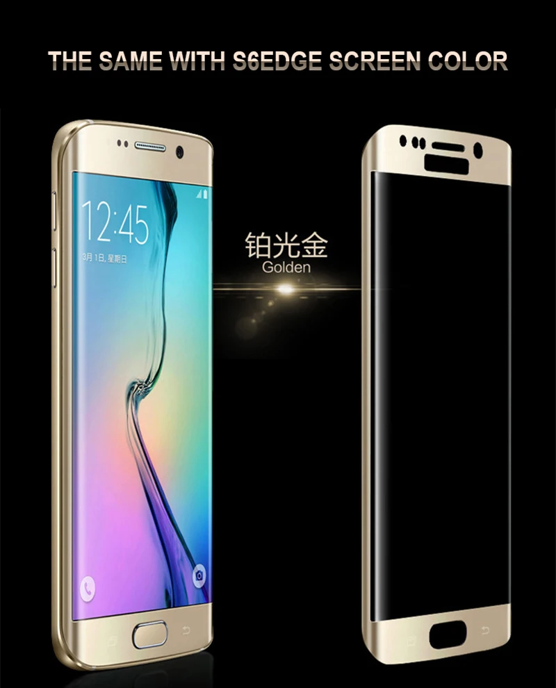 OTAO 3D Gebogene Oberfläche Voller Display-schutzfolien Gehärtetem Glas Film für Samsung Galaxy S6