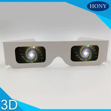 600 шт 3D подарок Одноразовые 3D бумажные 13500 линий/спирали световые дифракционные фейерверки радужные очки для свадьбы и концертов Вечерние