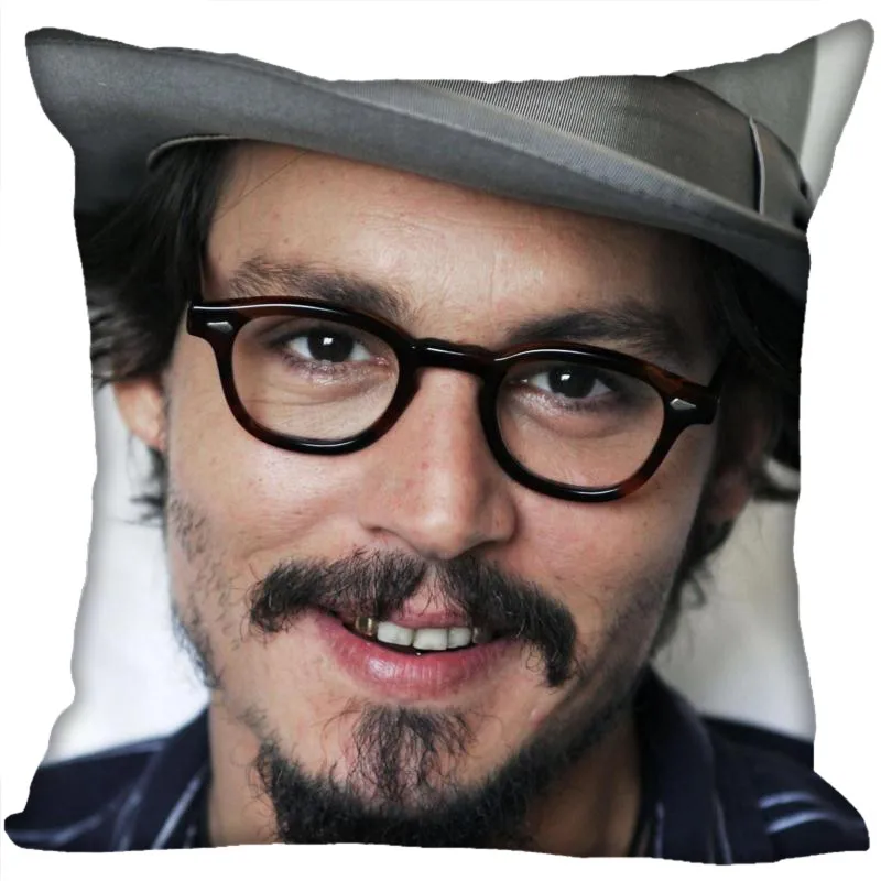 Пользовательские фильмы звезды наволочки на подушку с принтом «Johnny Depp» квадратная наволочка Рождество на молнии наволочка 40*40 см, 45*45 см(с одной стороны - Цвет: Pillowcase 19