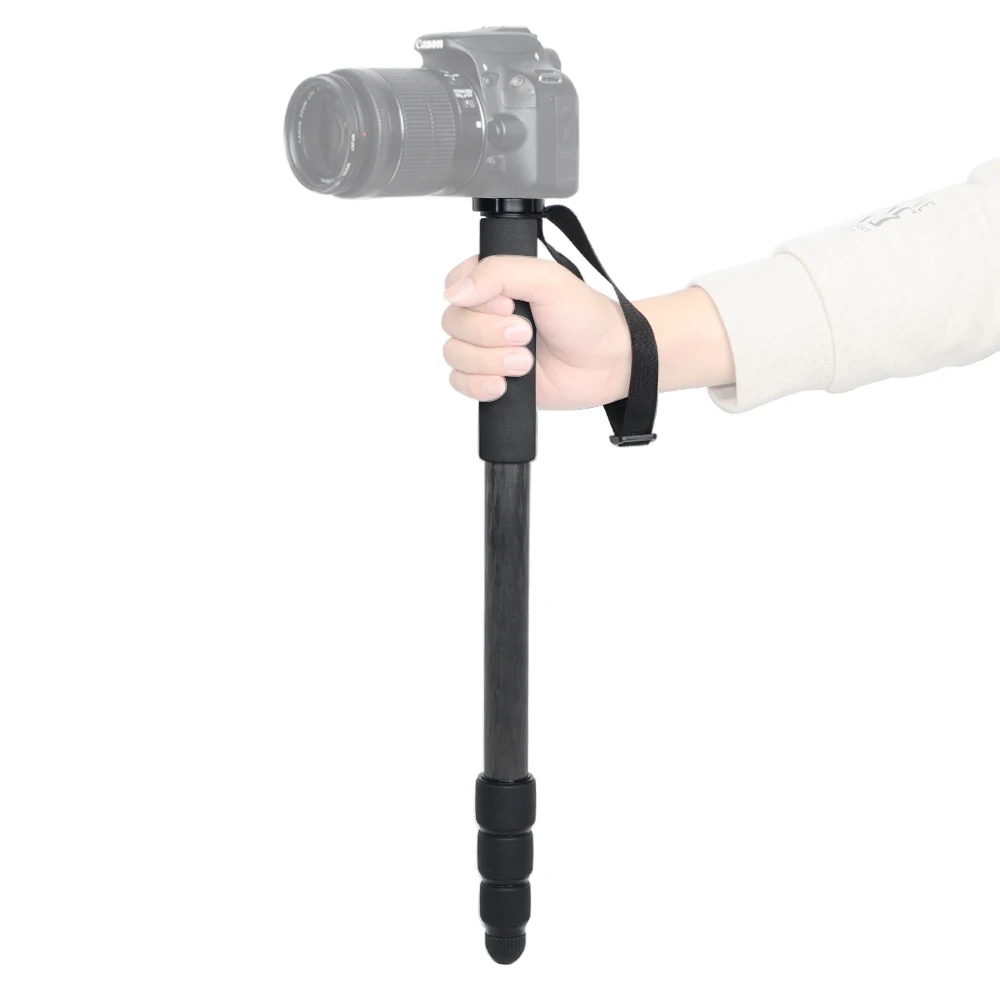 MINIFOCUS CM-48 углеродного волокна Камера монопод Unipod Stick 4-секционный для DSLR Камера видеокамера ручной шарнирный стабилизатор для камеры GoPro