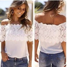 50 шт./лот Fedex Быстрая Винтаж Кружево короткий рукав шифон Летние женские водонепроницаемые Мокасины Средства ухода за кожей шеи выдалбливают Slash Средства ухода за кожей шеи Белый Топ