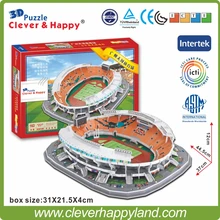 Китай FC Stadium 3D модель головоломка Бумага Гуанчжоу tianhe' стадион DIY головоломки Бумага модель