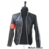 In Memory MJ Michael Jackson Heal the World Handsome Punk With Red Armband England Military Jacket Outwear Collection 2