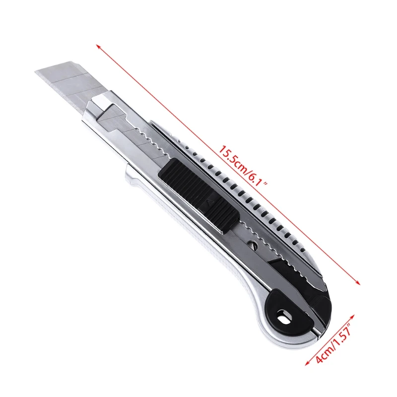 

Stainless Steel Wall Paper Cutting Utility Knife Cutter Razor Blade Retractable