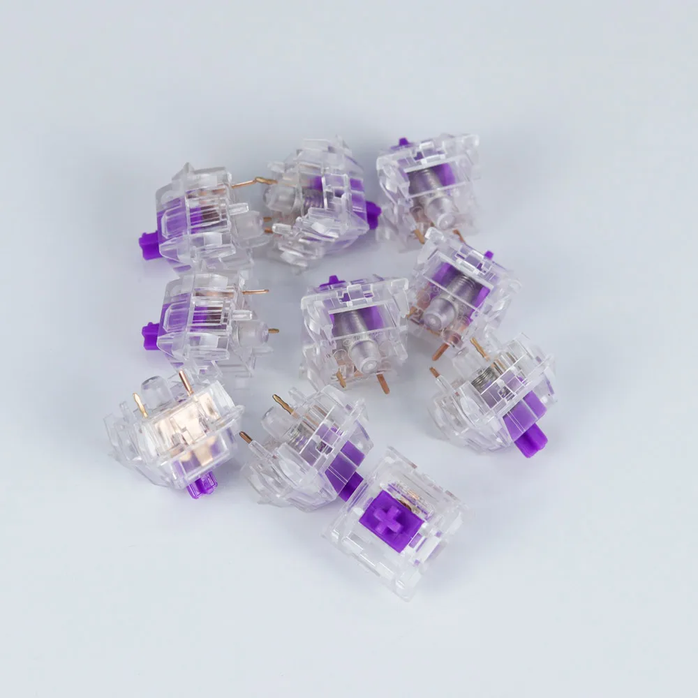 Outemu Ice V2 переключатели прозрачный корпус 5pin SMD OTM фиолетовый 62 г 68 Тактильные для