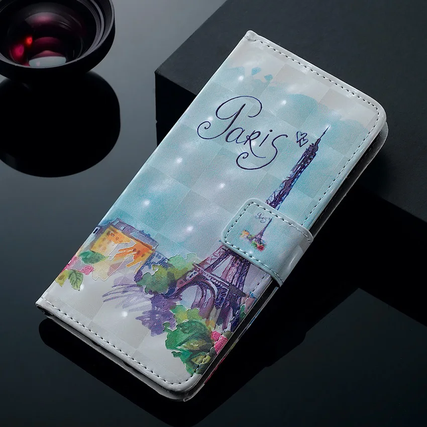 Sunjolly для Huawei P8 Lite 2017 3D рельефный чехол из искусственной кожи телефона кошелек