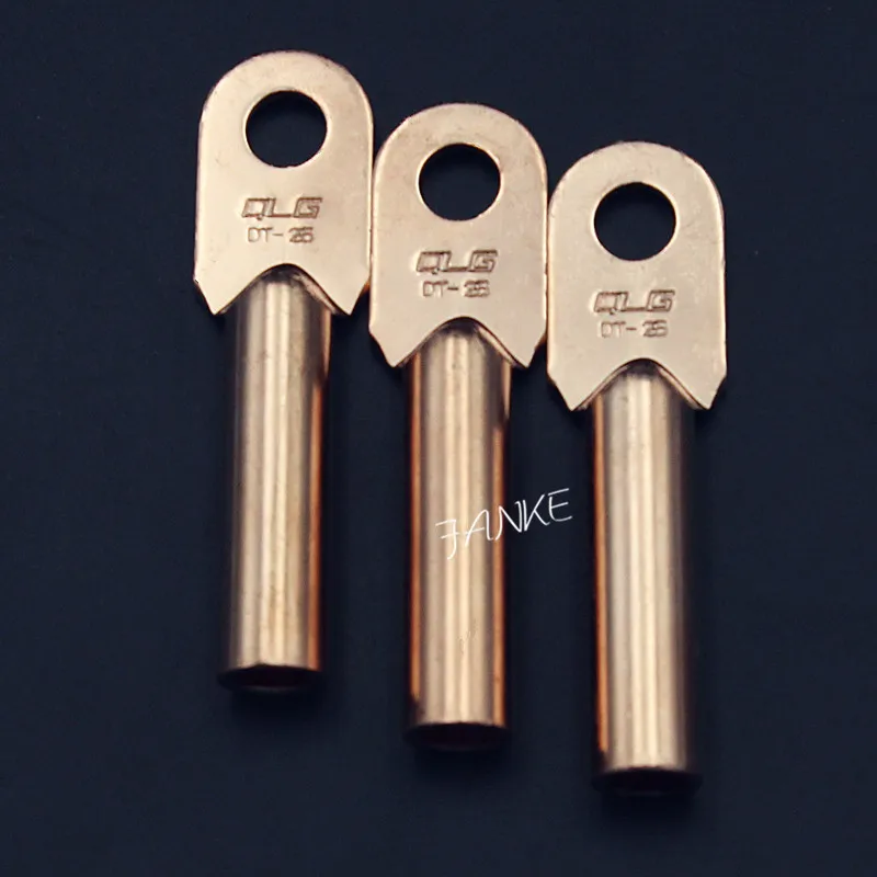 

1piece DT-25 25mm2 square Cable Lug Terminal Connector Copper Tone for 8.5mm Dia. Bolt Electric power fittings National Standard
