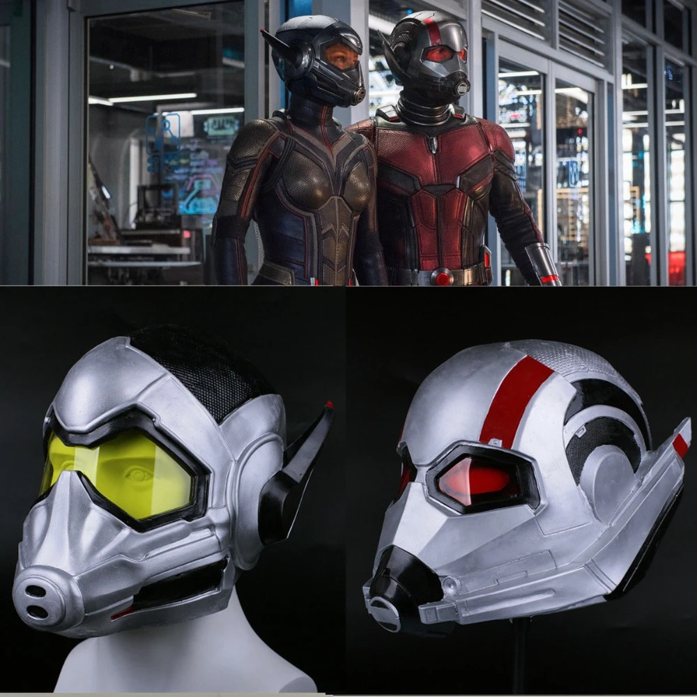 2018 New Ant Man Helmet Cosplay Ant-Man and The Wasp Helmet Superhero Latex Mask 