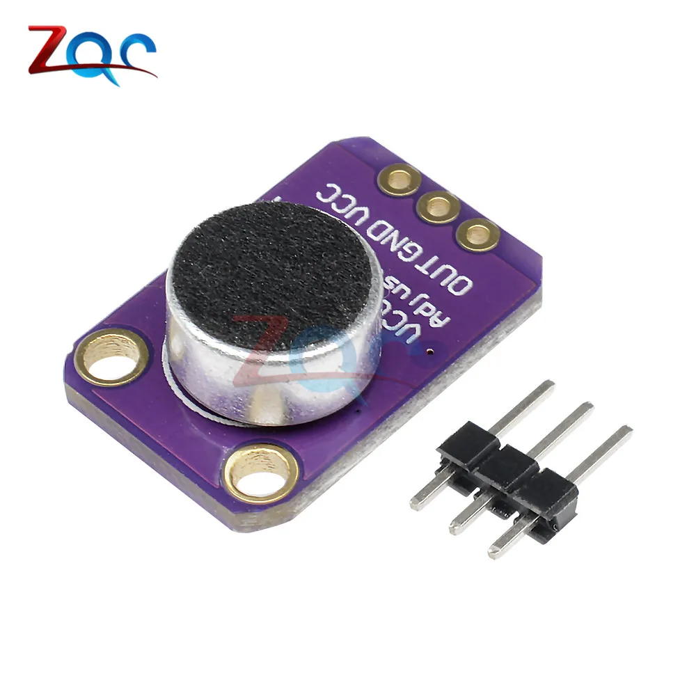 

GY-MAX4466 Electret Microphone Amplifier MAX4466 Adjustable Amplifier Module Gain OUT GND VCC Amplifier Board For Arduino