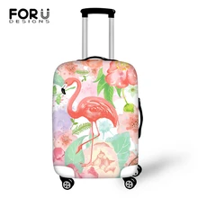 FORUDESIGNS Cartoon Luggage Cover Flower Flamingos Prints Pattern Travel Accessories Only Cover Fashion Design Suitcase Cover FORUDESIGNS Cartoon Luggage Cover Flower Flamingos Prints Pattern Travel Accessories Only Cover Fashion Design Suitcase Cover