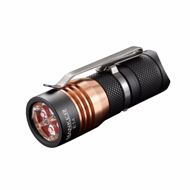 

Manker E14 1600 Lumens 4x Cree XP-G3 LED / 4x Nichia 219C LED / 4x Nichia 219B LED Flashlight EDC Torch Use 18350 Battery