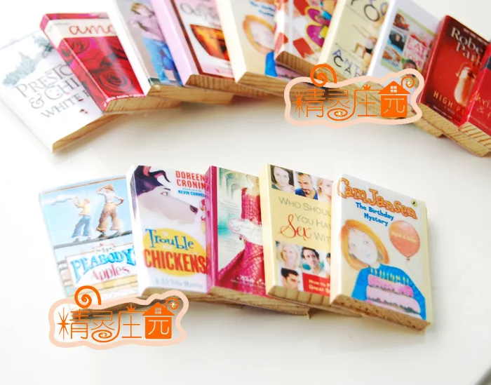 G05-X509 children baby gift Toy 1:12 Dollhouse mini Furniture Miniature rement colorful books 10pcs/set