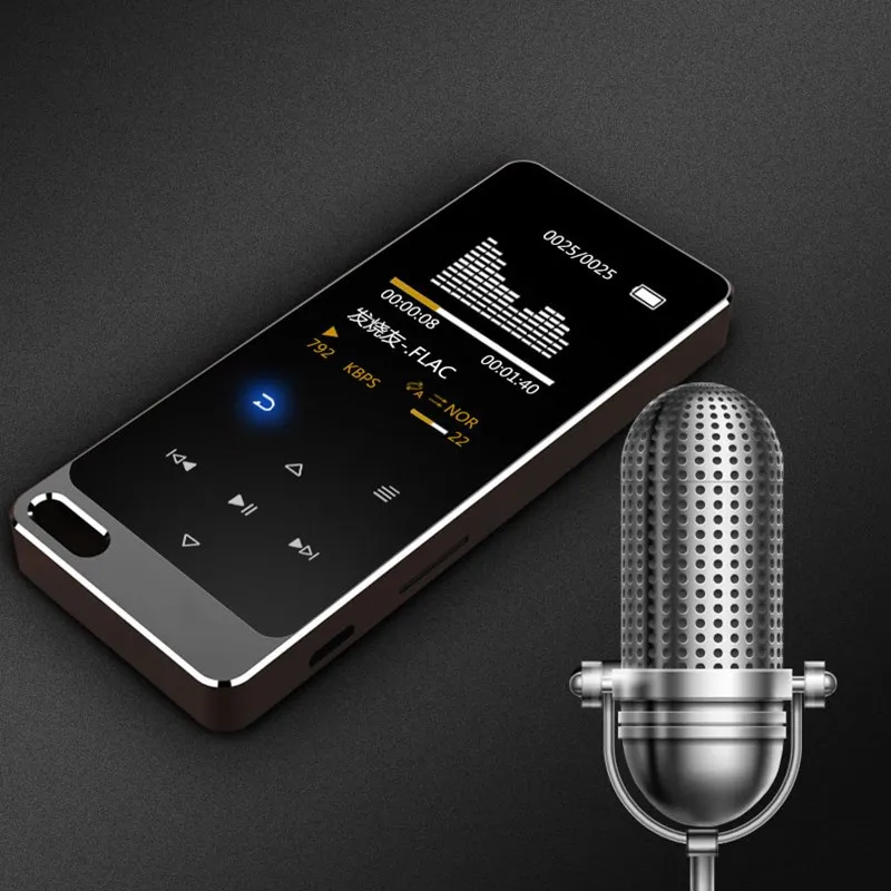 Ruizu X05S Mini Multi-function 8GB Metal Touch Screen Lossless HIFI MP3 Music Player Built-in Speaker Support TF Card FM Video (2)_