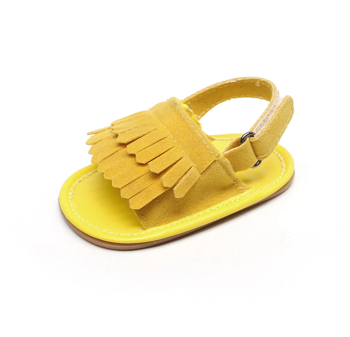 Новое летнее платье для маленьких девочек босоножки детская обувь кисточкой Мокасины мягкая детская обувь