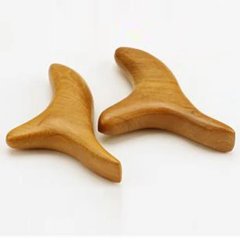 

Neck Relaxing Fragrant Wood Triangle Massager Wooden Triangle Scraping Machine Body Massage Neck Foot Meridian Massage 2pcs
