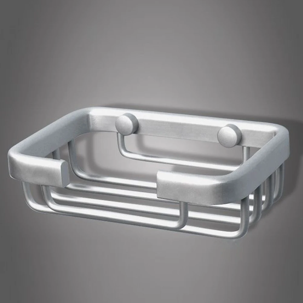 

1Pc Aluminum Portable Soap Box Wall Mounted Soap Holder Bathroom Shelves Home Storage Basket Organizer