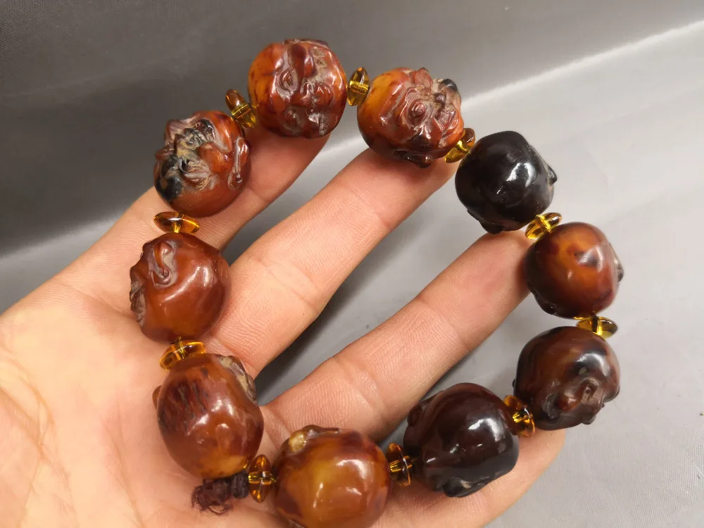 Collection Chinese Exquisite Ox horn Hand-made Ox horn beads Bracelet