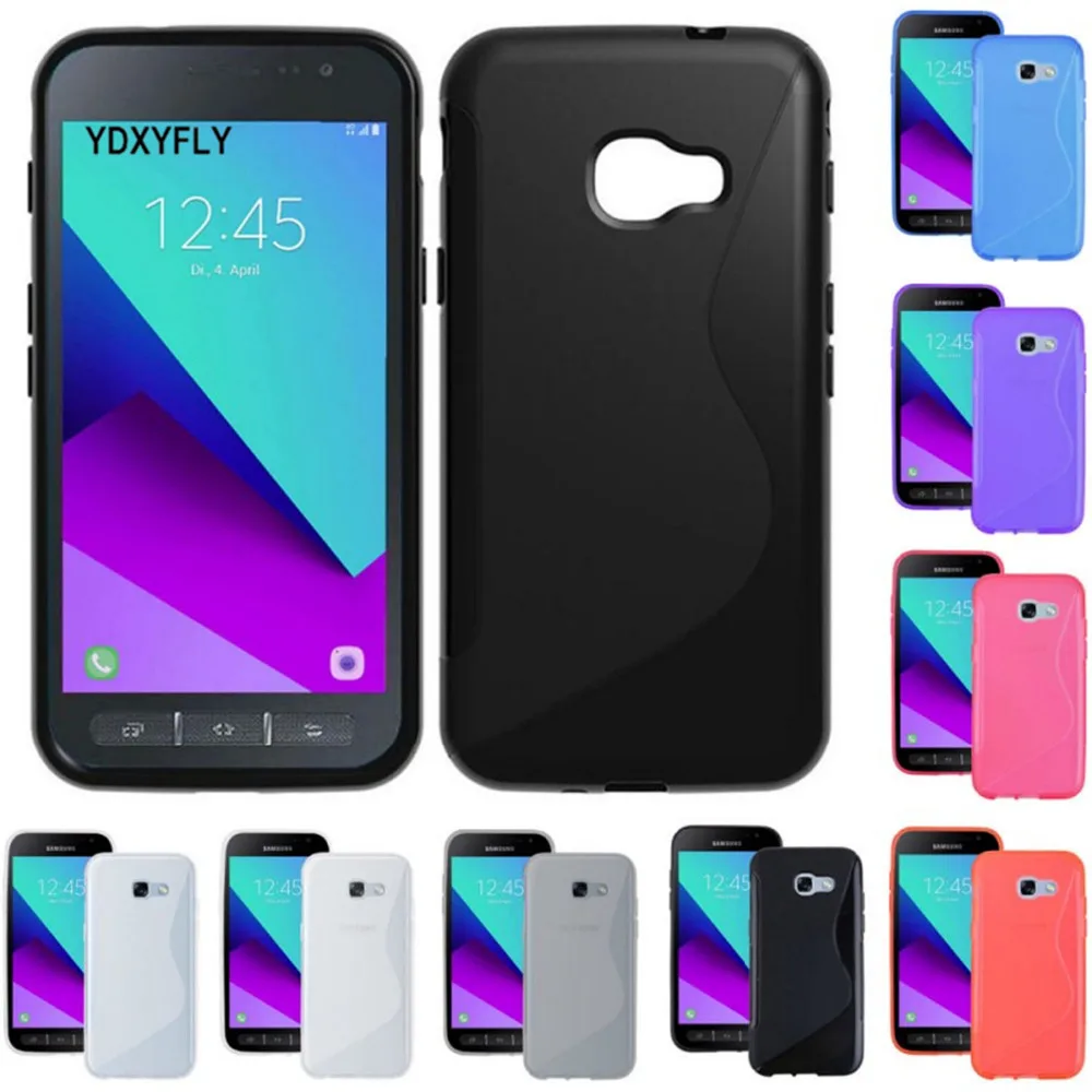 Противоскользящий гибкий чехол для Samsung Galaxy Xcover 4 4S G390F силиконовый S образный из
