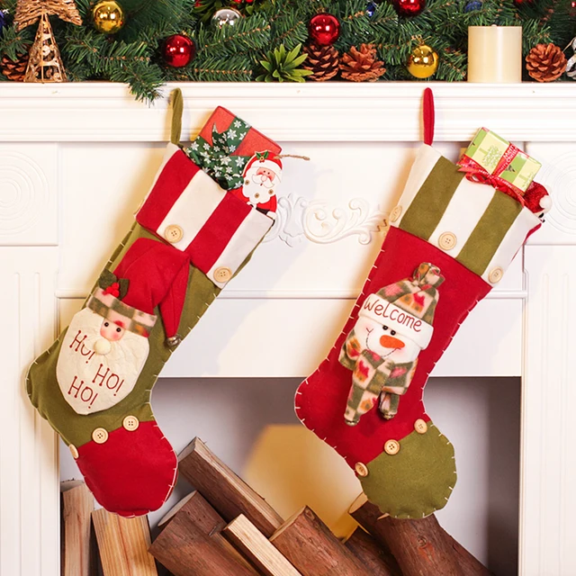 christmas stockings enfeites de natal hand making crafts children candy gift bag santa bag elk the - Where To Buy Christmas Stockings christmas stockings enfeites de natal hand making crafts children candy gift bag santa bag elk the - Where To Buy Christmas Stockings