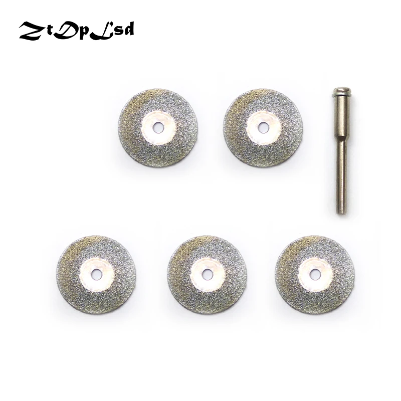 ZtDpLsd 5 Pcs 20mm Diamond Cutting Discs Cut Off Blade for Dremel Rotary Tool Abrasive Disc Dremel Accessories Disco De Corte