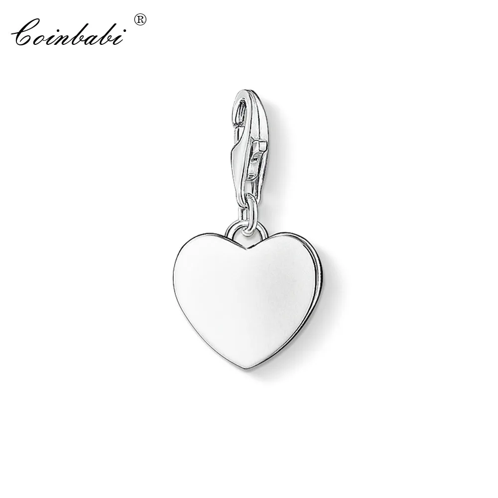 

Charm Pendant Silver Heart,2018 Fashion Jewelry Romantic 925 Sterling Silver Gift For Women Fit Bracelet Necklace Choker