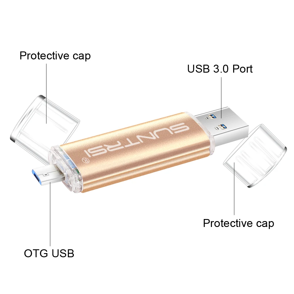 Suntrsi USB 3 0 OTG флеш накопитель 64 Гб внешний 32 ГБ реальная емкость 8 карта памяти
