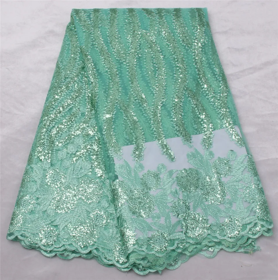 Free shipping Hot selling products Latest African Lace Fabric Teal ...