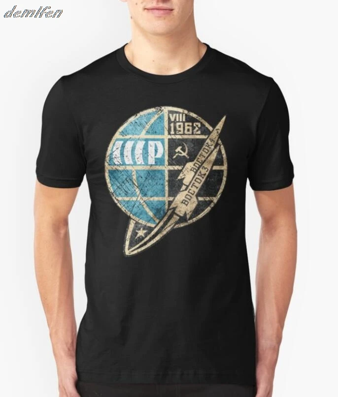 

Summer CCCP Boctok VIII 1962 T-shirt Men Short Sleeve Casual Shirt Russian Soviet Ussr T Shirt Space Travel Funny Tees Tops