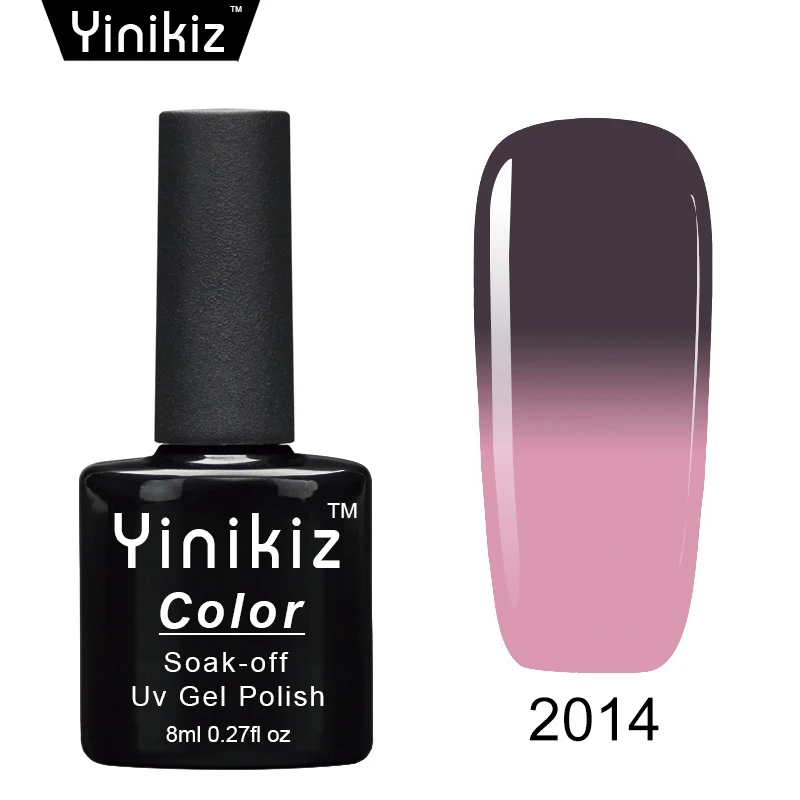 Yinikiz термо-лак для ногтей, меняющий цвет, гель, не впитывается, дизайн ногтей, маникюр, Волшебная сменная основа - Цвет: 2014