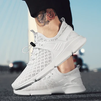 

Hot Summer New Breathable Men Casual Sneakers Male Shoes Adult Red Black White High Quality Comfortable Non-slip Soft Mesh Shoes