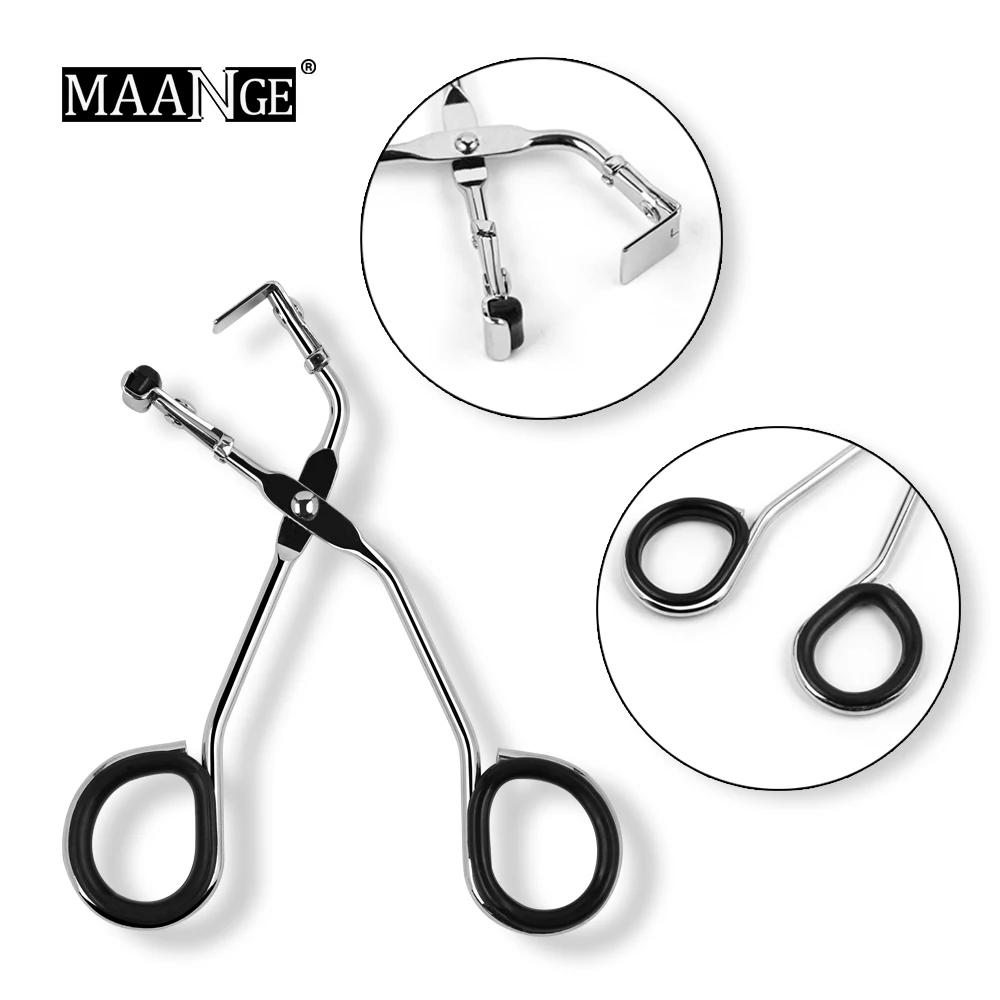 

MAANGE Pro Eyelash Curler Folded False Eyelash Natural Curl Steel Eyelashes Curling Clip Small Silicone Strip Beauty Makeup Tool