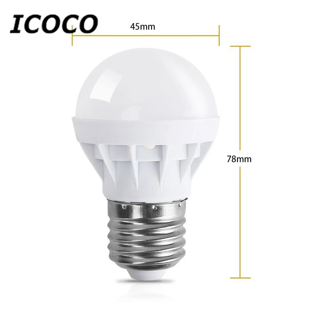 ICOCO 3 Вт RGB Светодиодная лампа цветная E27 разноцветная диммер для дома