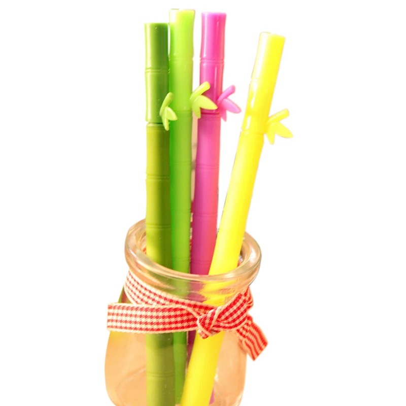 

1pcs/lot 0.38mm black ink bamboo shape gel pen neutral pen kids priase gifts school and office supply stationery papeleria