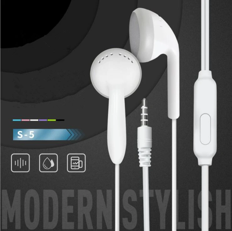 3,5 мм металлический штекер Универсальный в уши проводной наушник с HD звуком чистый Микрофон Хорошее качество кабель свободный ответ модные цвета