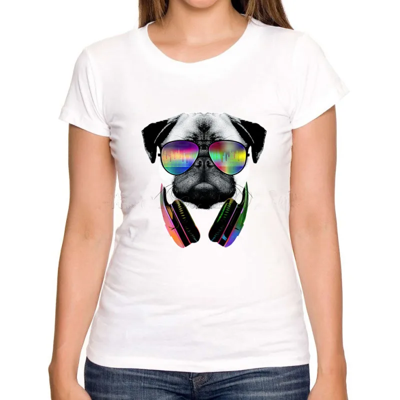 2017-New-Brand-Women-s-Disco-Music-Pug-3d-Printed-T-shirt-Fashion-Short-Sleeve-Summer (1)