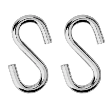 

2-pack Heavy-Duty S Shaped Hooks Hammock S Hooks Utility Hooks, 3-Inch Long