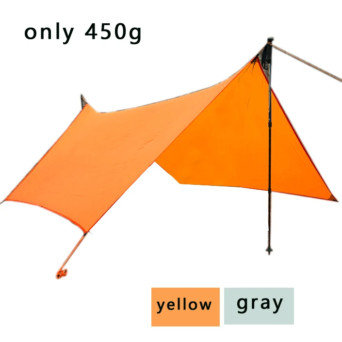 

only 450g 20D silicone nylon Rain Fly Tent Tarp Shelter Camping Shelter Rainfly Sun Shelters and Sunshade for Beach Picnic