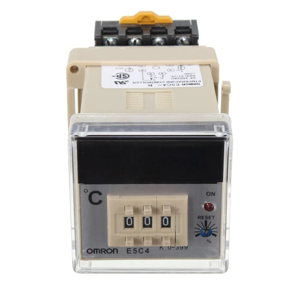 1PCS Omron Digital Set Temperature Controller & Front Cover E5C4-R NEW 