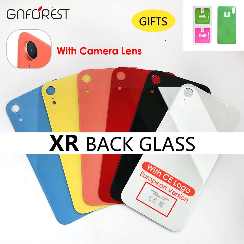 

OEM For Apple iPhone XR Back Housing Battery Door Glass Cover Rear Panel Case For iPhone XR Back Housing Cover Replacement Part