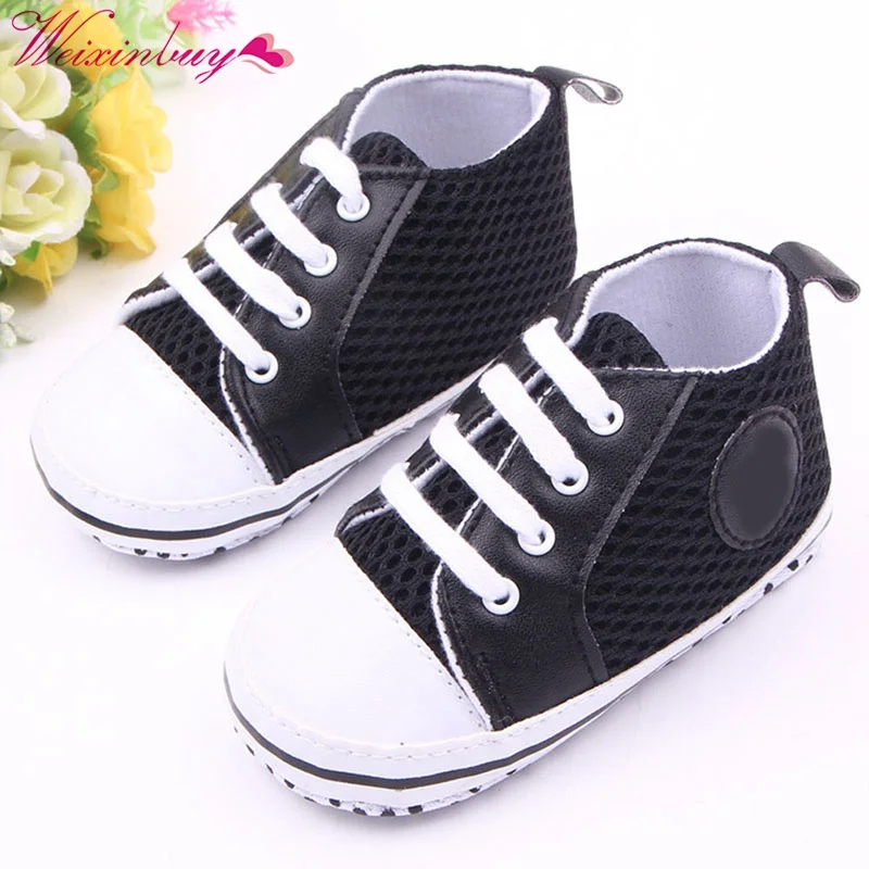 Weixincompra zapatos de bebé para niña con cordones Primeros pasos zapatillas de bebé zapatillas infantiles de fondo suave Prewalker