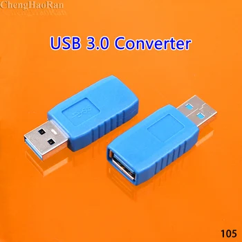 

ChengHaoRan 100pcs by DHL EMS Blue USB 3.0 Male to Female Adapter Connector Converter Data transfer for laptop PC Computer