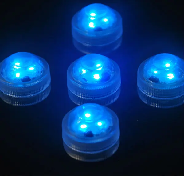 12 шт./лот Свадебные украшения 3 светодио дный RGB LED пульт дистанционного управления Мини водосветодио дный стойкие погружные вечерние лампы