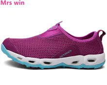 sport running shoes for women men Outdoor sneakers mesh leather Aqua Shoes trekking soldier Walking cross-countr on foot camping