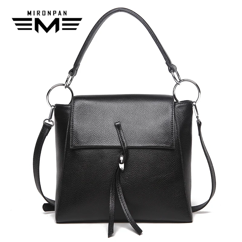 

MIRONPAN 2018 Original Business Handbag Women Genuine Leather Shopping Shoulder Bags Solid Hasp Cell Phone Pocket Handbag
